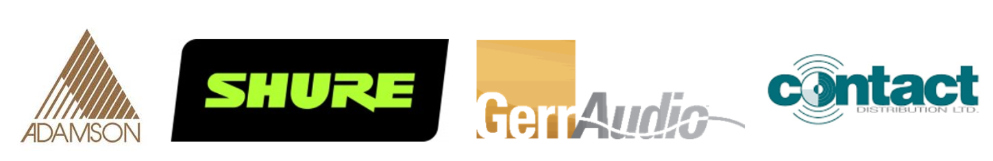 SUPPORTING SPONSORS - ADAMSON, SHURE, GERRAUDIO, CONTACT DISTRIBUTION 2